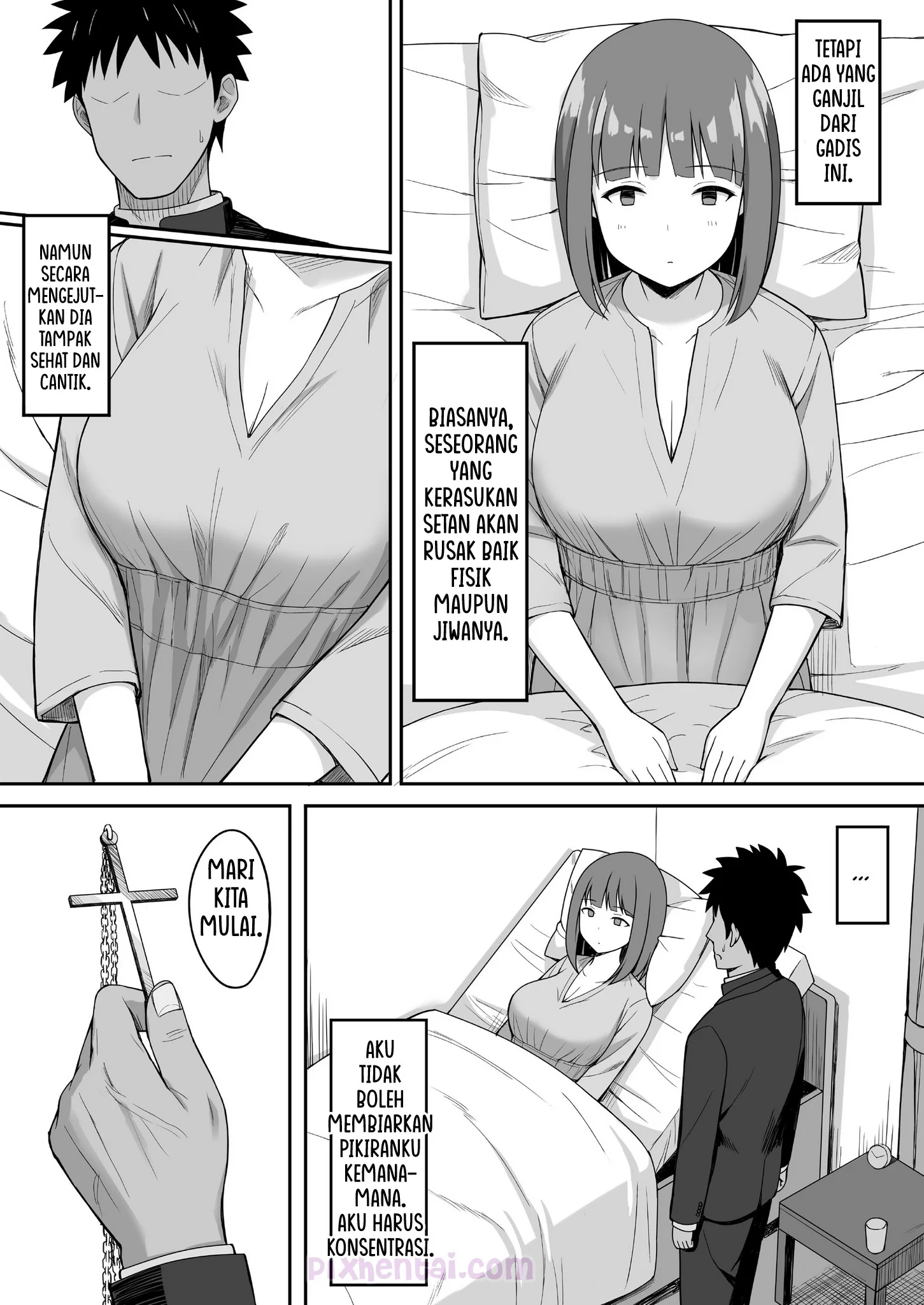Komik hentai xxx manga sex bokep Sexorcism Ritual Pengusiran Setan yang Merasuki Seorang Gadis 8